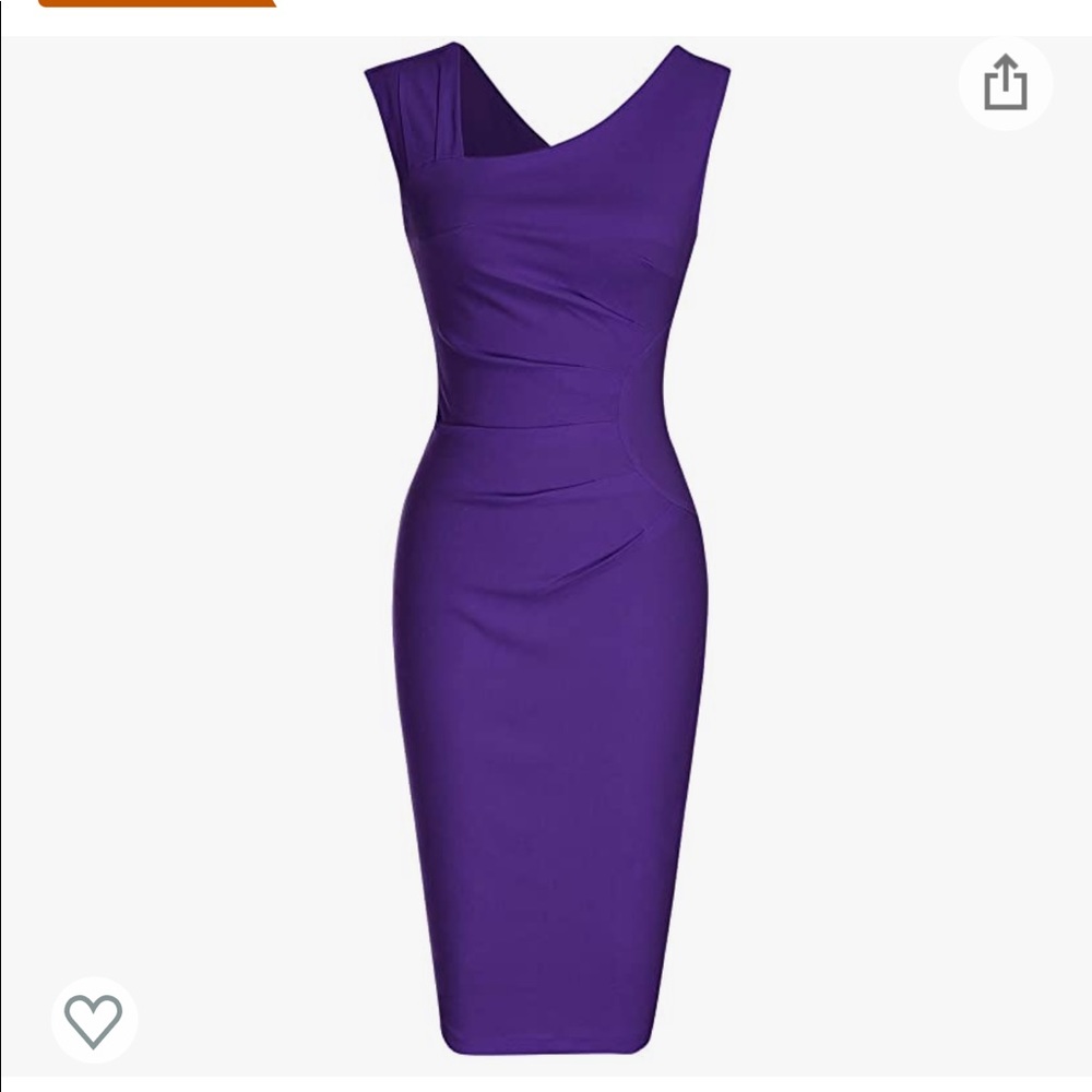 MUXXN Retro 1950s Sleeveless Slim Pencil Dress
